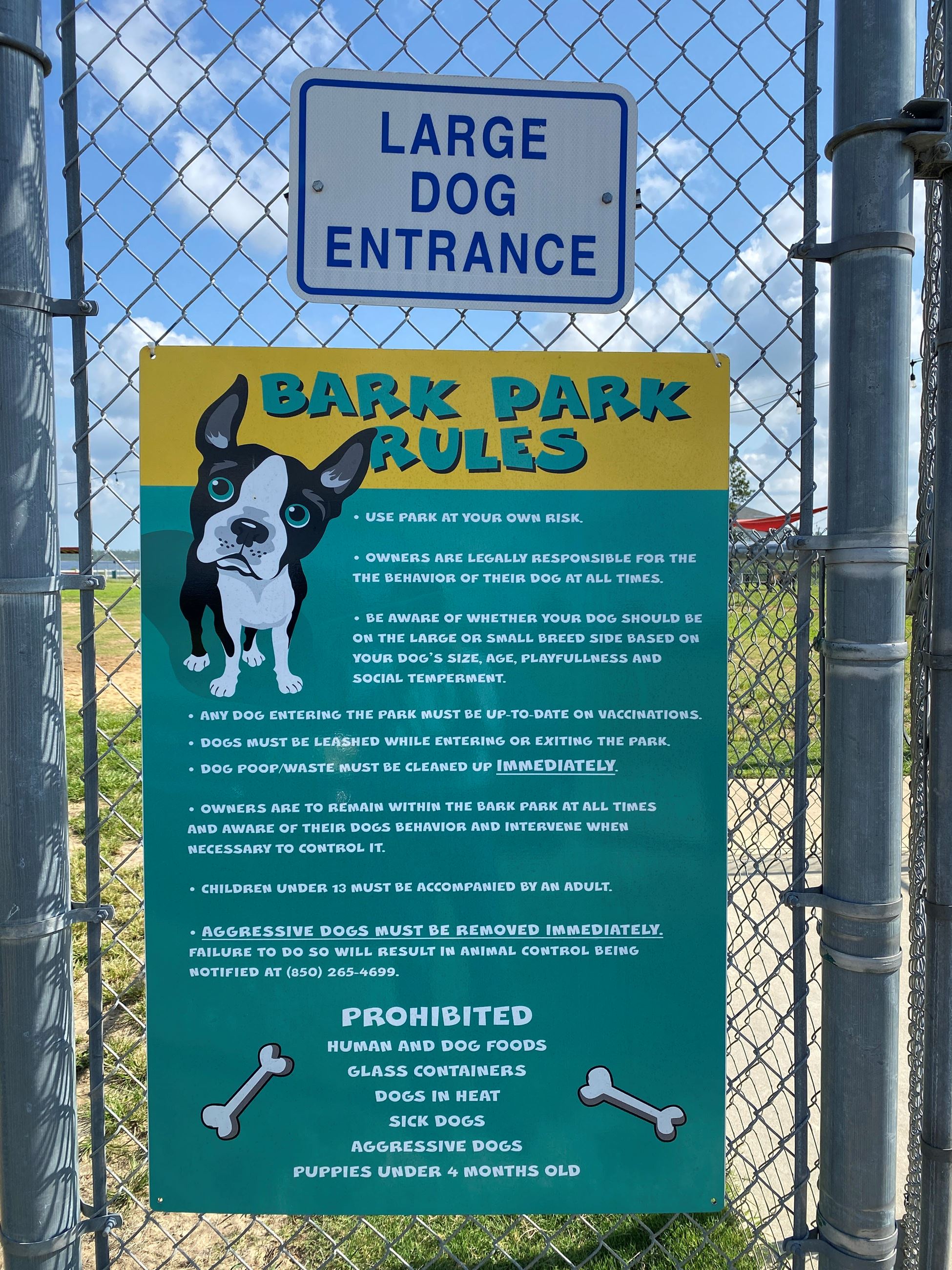 Bark Park Sign